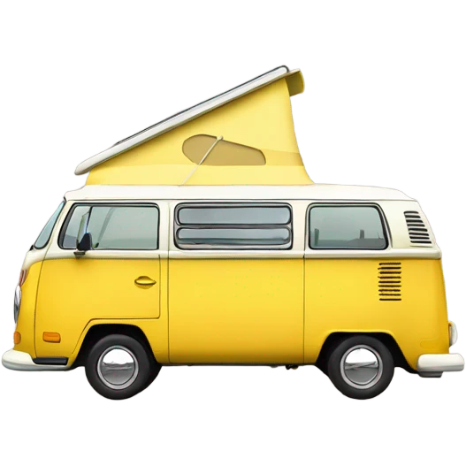 aesthetic yellow Volkswagen campervan retro emoji