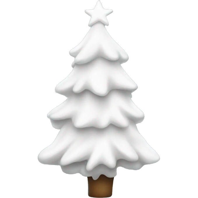 White asthetic clean Christmas tree emoji