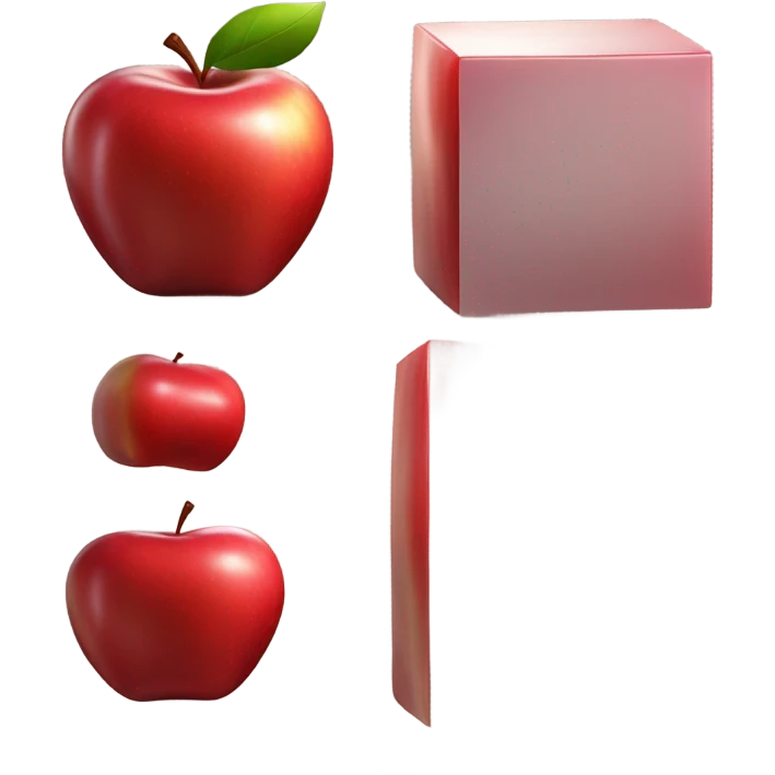Cube shaped Apple emoji