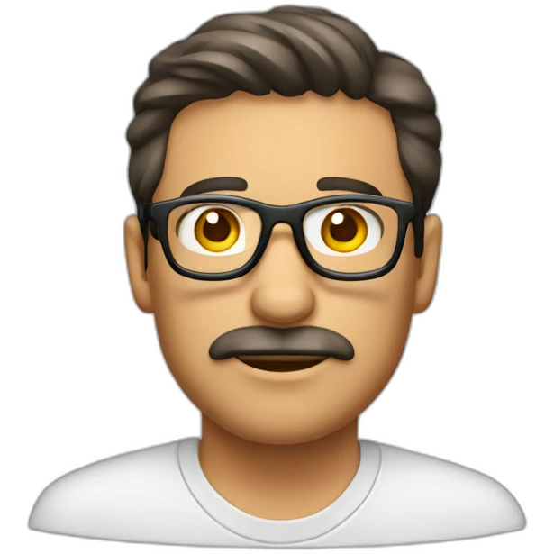 Hombre español con lentes, técnico de refrigeración  emoji