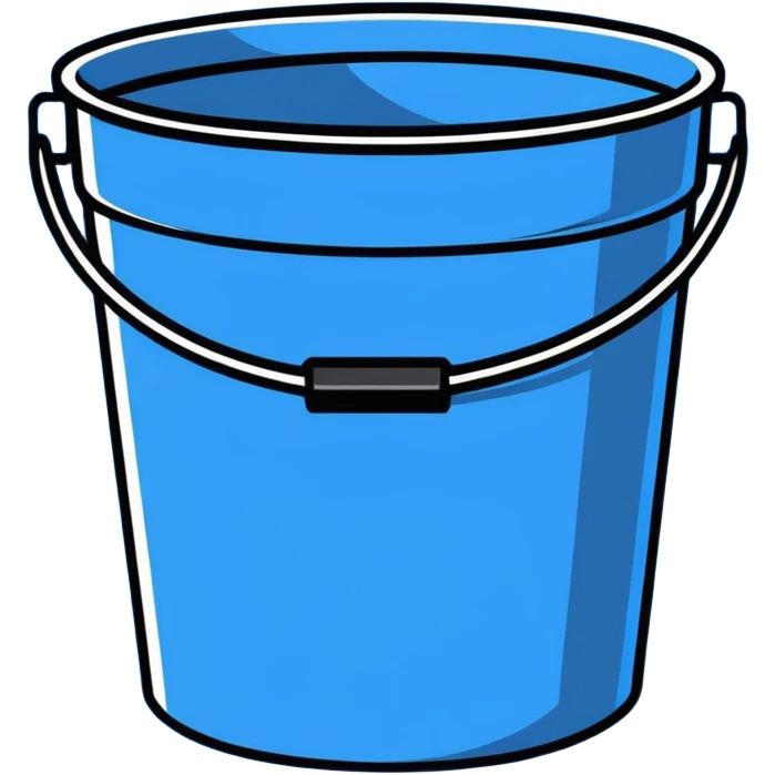 Blue bucket  emoji