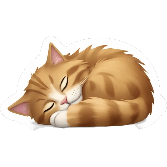 mainecoon cat sleeping emoji