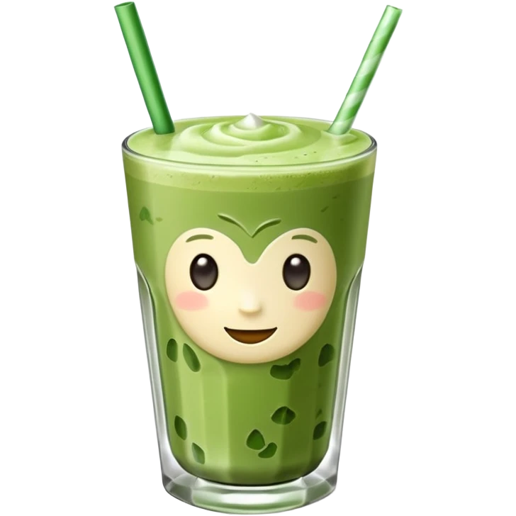 Matcha ice latte emoji