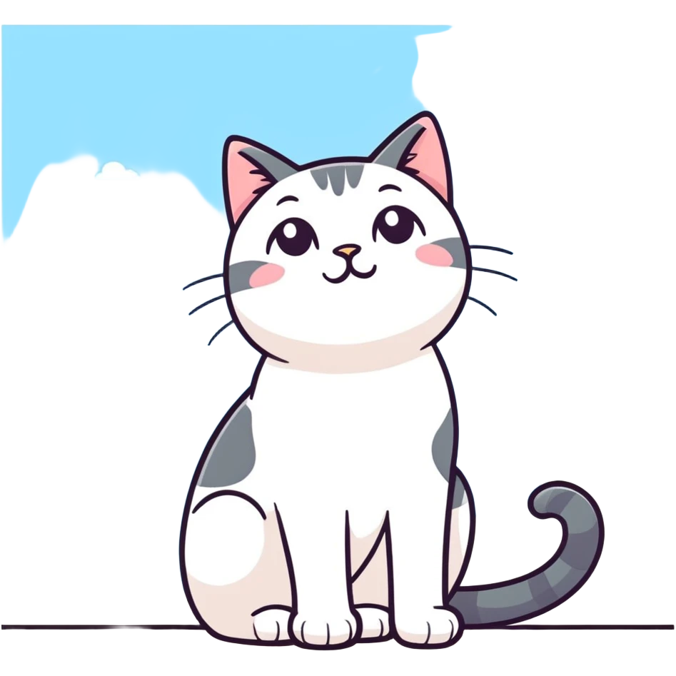 Cute cat looking at the sky full of stars  emoji