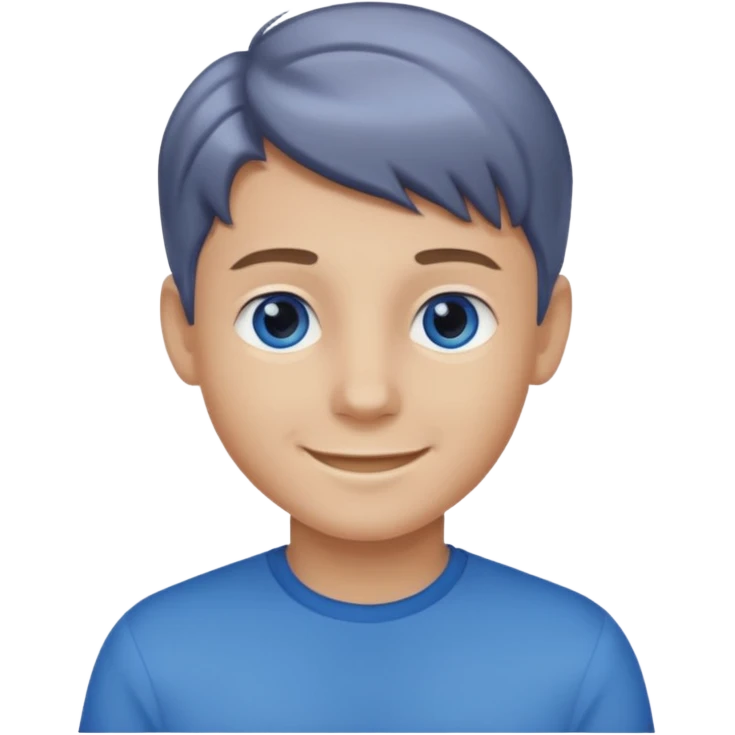 A smiling boy with really dark blonde hair emoji