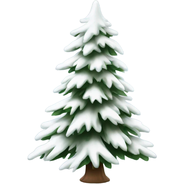  actual white fir christmas tree isolated.  emoji