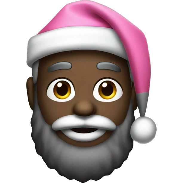 Pink black Santa emoji