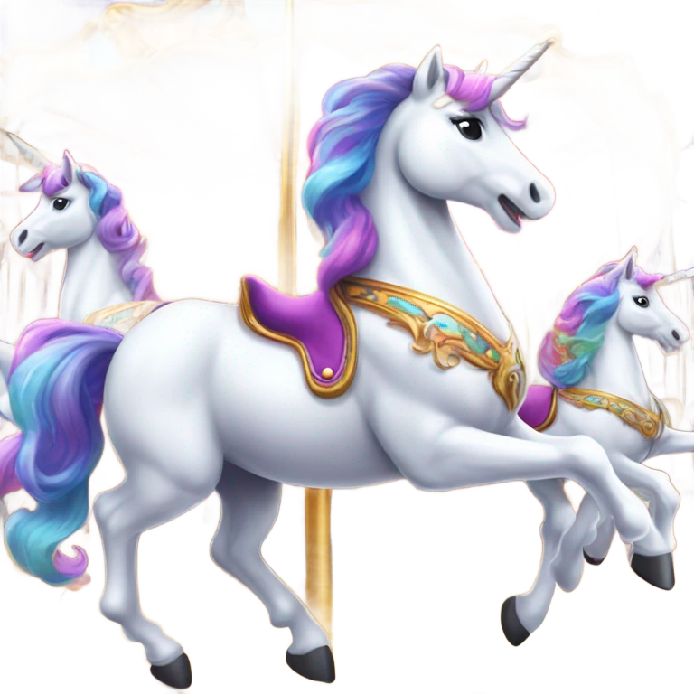 Unicorn Amusement park  carousel emoji
