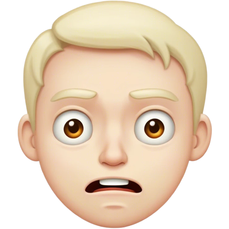 Cringing bored face emoji