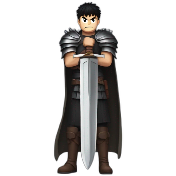angry berserk guts carrying a huge sword on his shoulder emoji