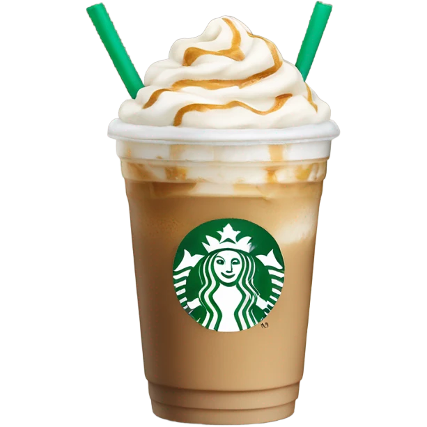 Starbucks Iced Vanilla Latte  emoji