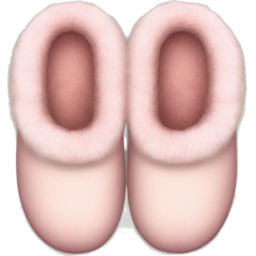 Light pink fur lined cozy slippers  emoji