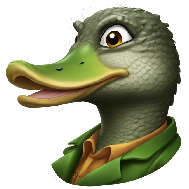duck crocodile emoji