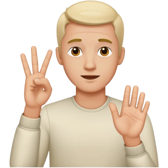 Man using sign language, deaf person emoji