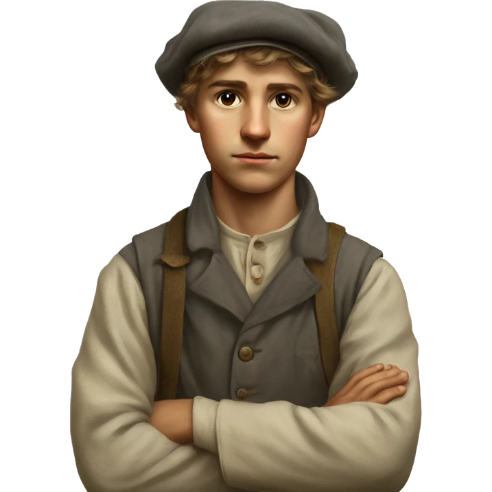 young peasant men during the 1917 revolution in Russia photorealistic serious emoji
