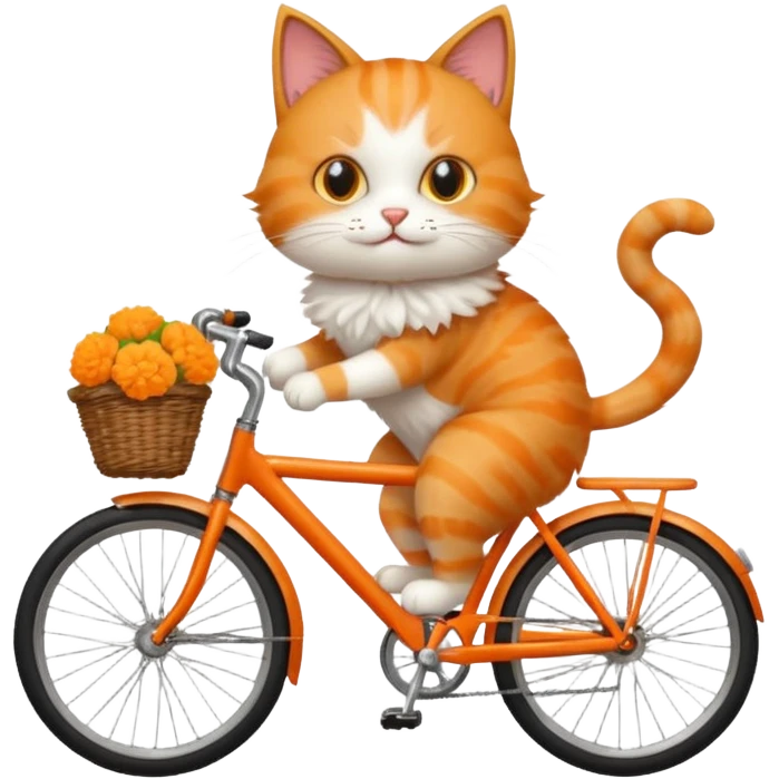 Eine Katze auf einem Fahrrad emoji
