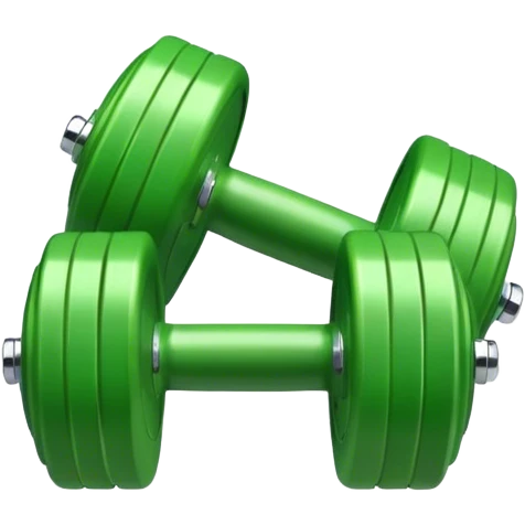 Green dumbbells emoji