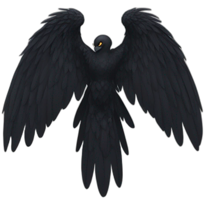 black wing spread emoji
