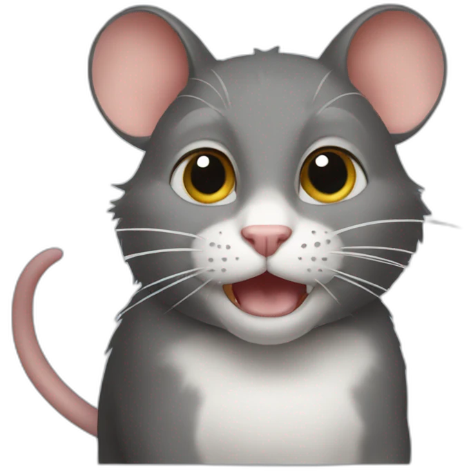 a rat that is actually a cat emoji