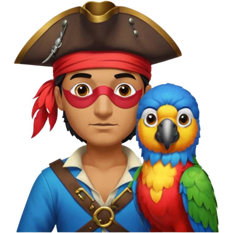 pirate and parrot emoji