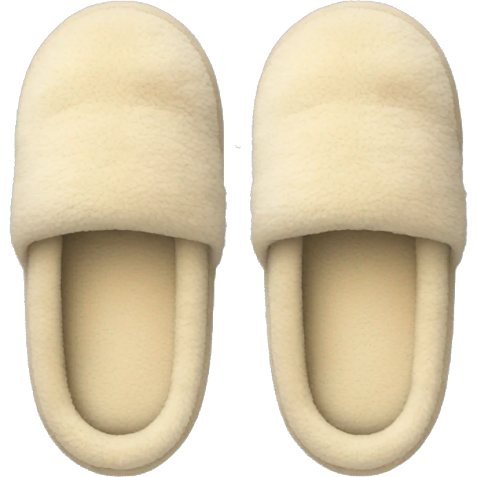 Beige cozy slippers emoji