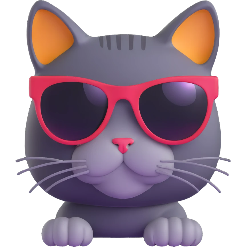 cat wearing sunglasses emoji