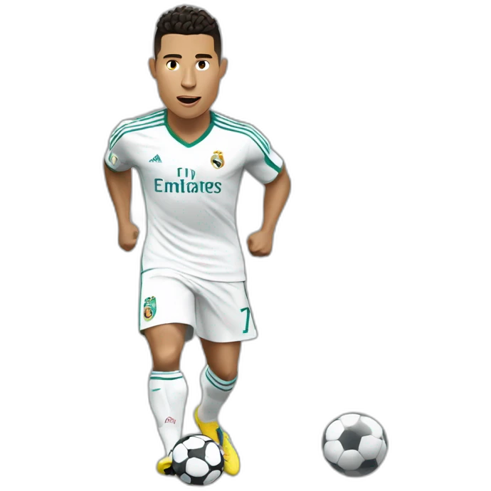 Ronaldo entrain de célébrer emoji