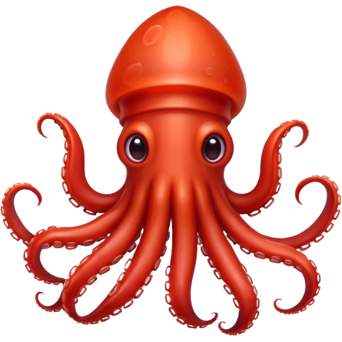 red squid like the 3rd one below emoji