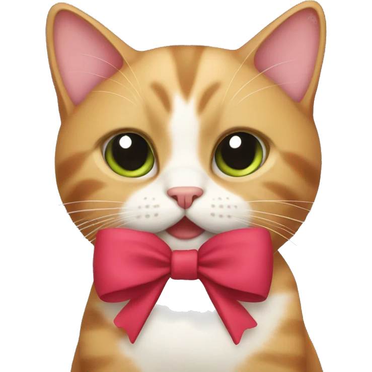 Cat with bow emoji