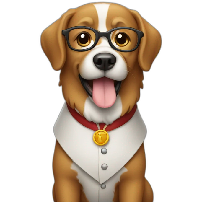 Dog as a professor emoji