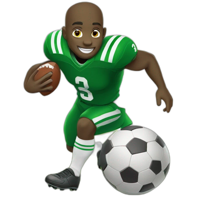 Tortue qui joue U football emoji