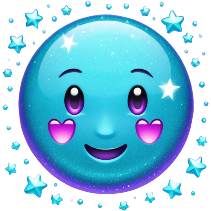 glitter purple and cian bin emoji