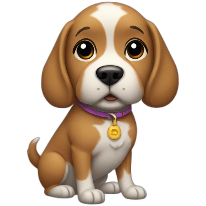 Chien en jupe emoji