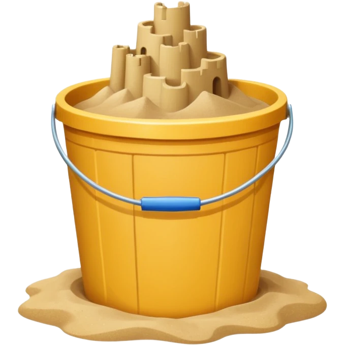 Bucket-shaped sand castle emoji