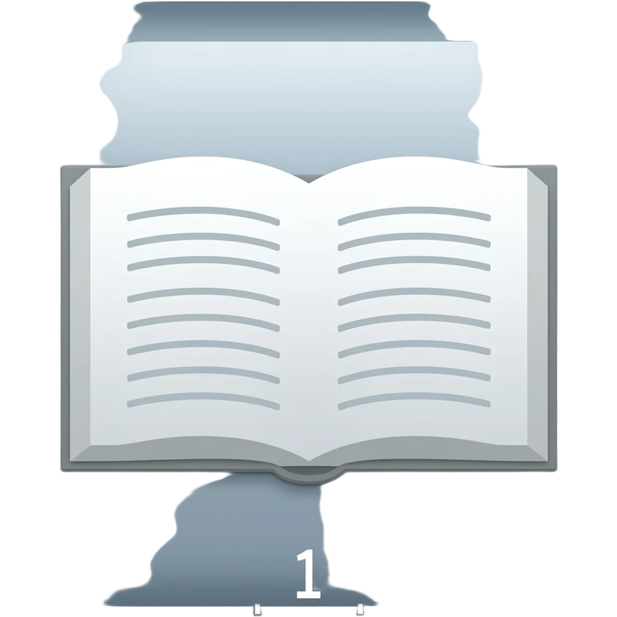 Make this an icon with rounded corners and the bottom part shows the thickness of the book...just 1 inch thick emoji
