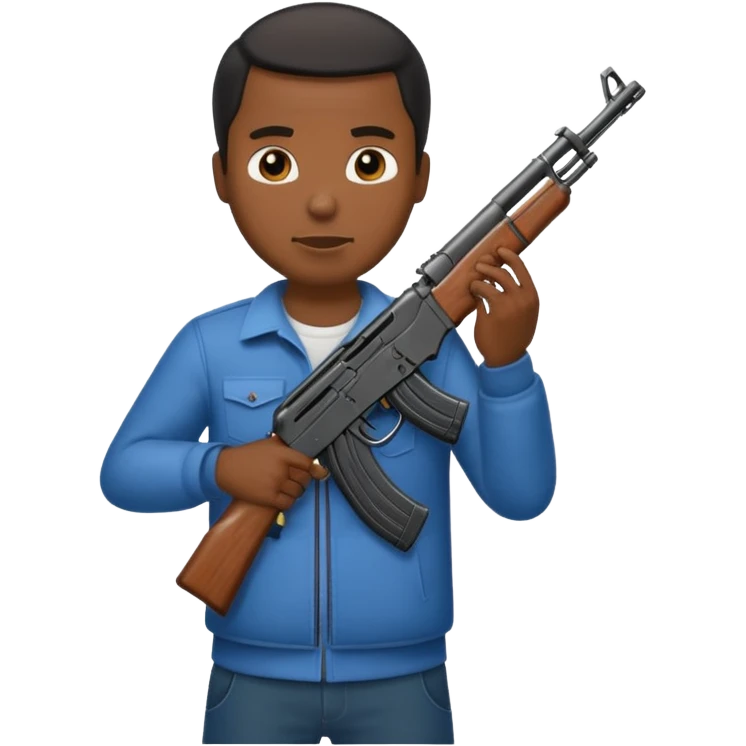 Black guy with Ak47 emoji