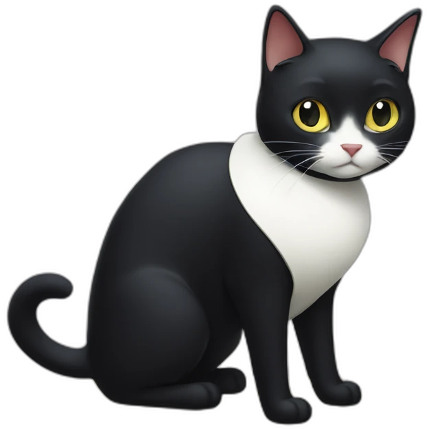 Studio Ghibli’s jiji the black cat with white tuxedo emoji
