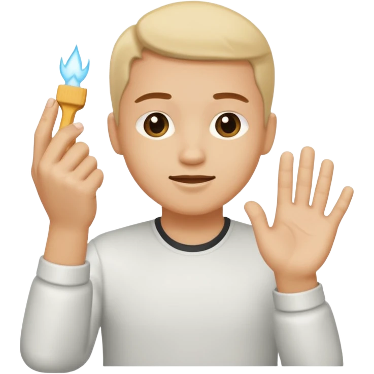 person brushing hands together, relieved, symbolizing good riddance emoji
