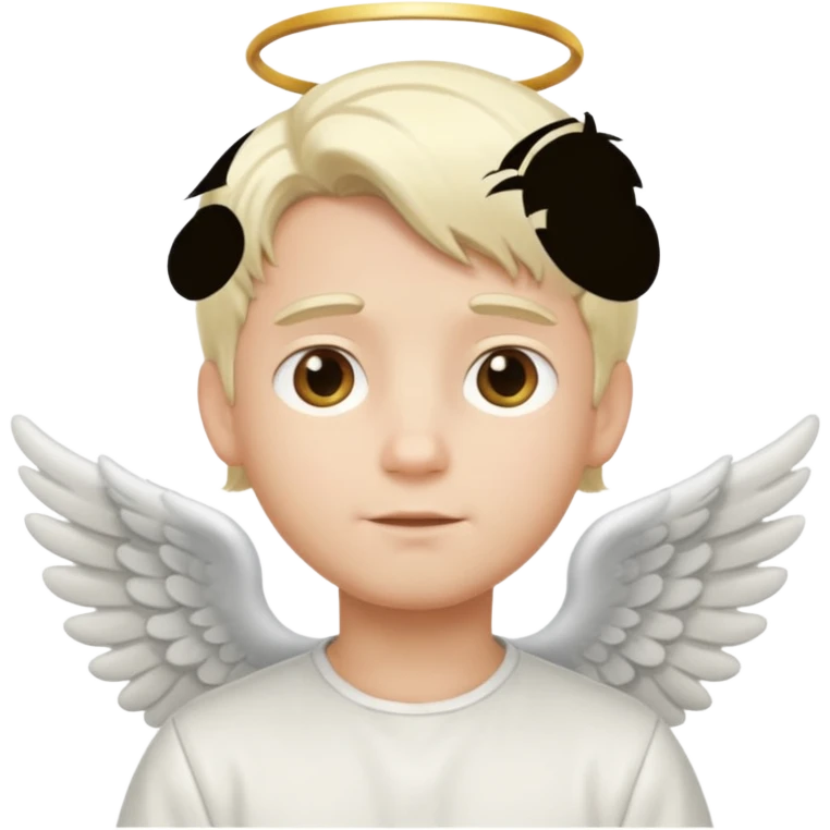 Blond white hair angel boy emoji emoji