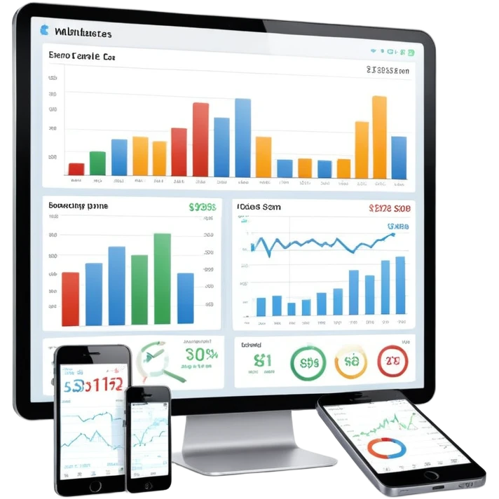 financial dashboard with multiple currency symbols € $ £ ¥ emoji