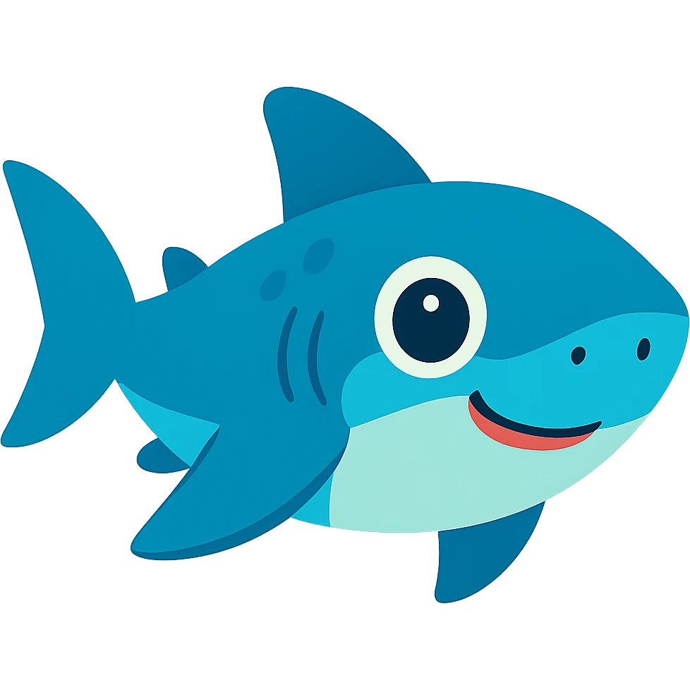 cute shark emoji