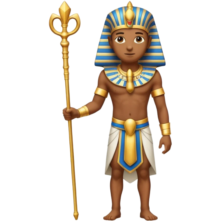 fullbody pharaoh holding a staff emoji