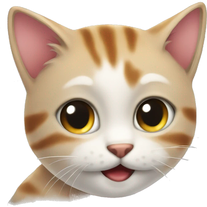 a cat flirting emoji