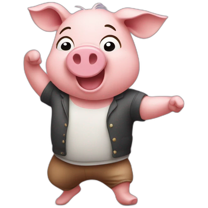 Cerdito bailando emoji