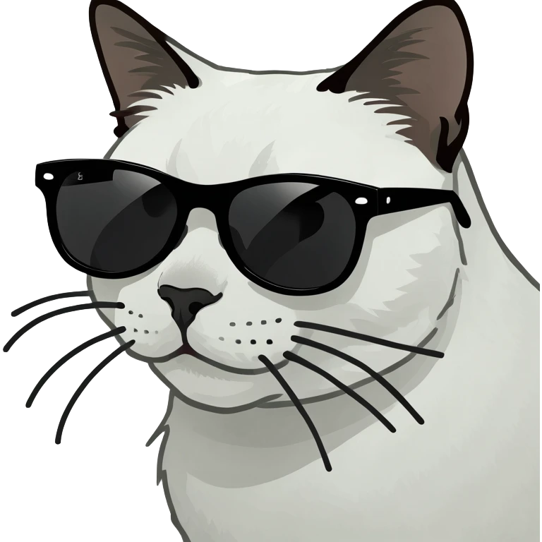 Cat with sunglasses emoji