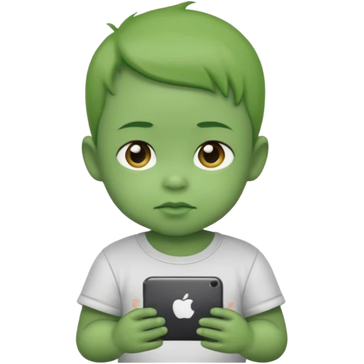 green baby with shirt emoji