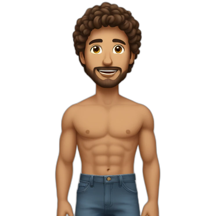 Personne de sexe masculin brun qui fait le poirier emoji