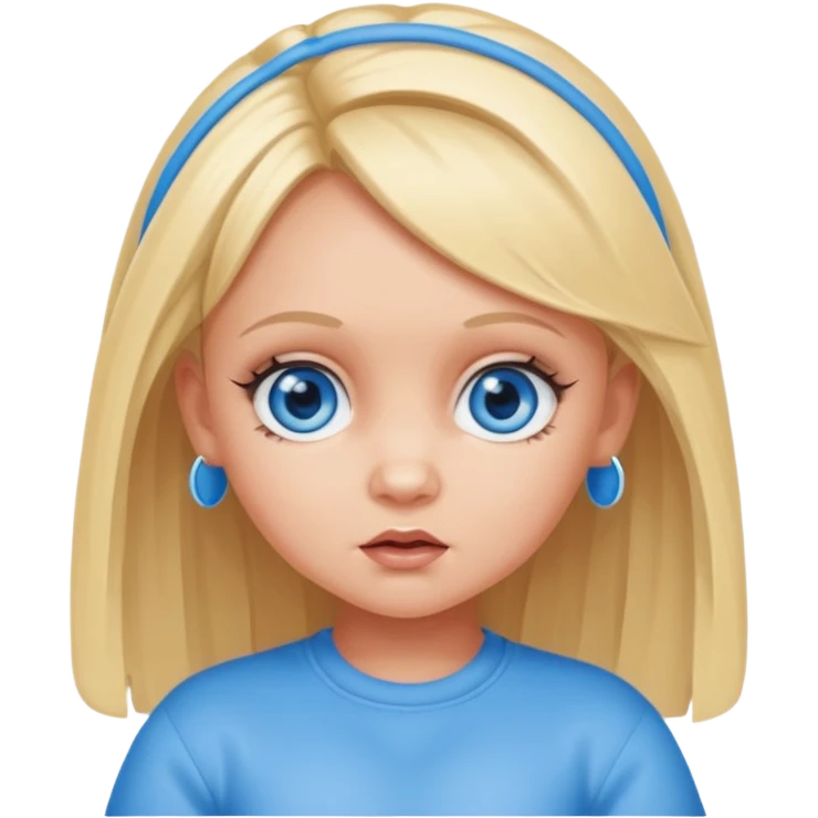 Baby Spice with blue eyes emoji