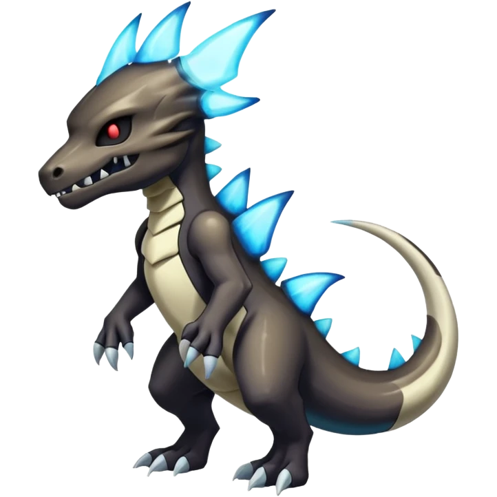 Shiny Bioluminescent Evil Glowing Ethereal Eldritch Marowak-Duskull-Darkdramon-fusion emoji