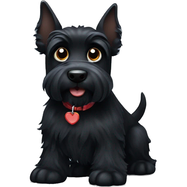 Black Scottie dog emoji